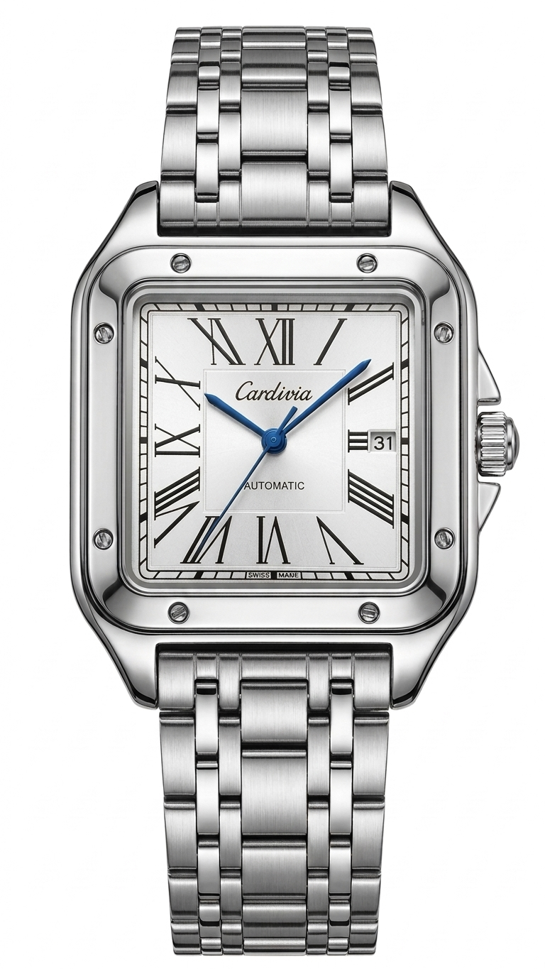 Orus Cardivia — Stainless Steel Watch, White Dial